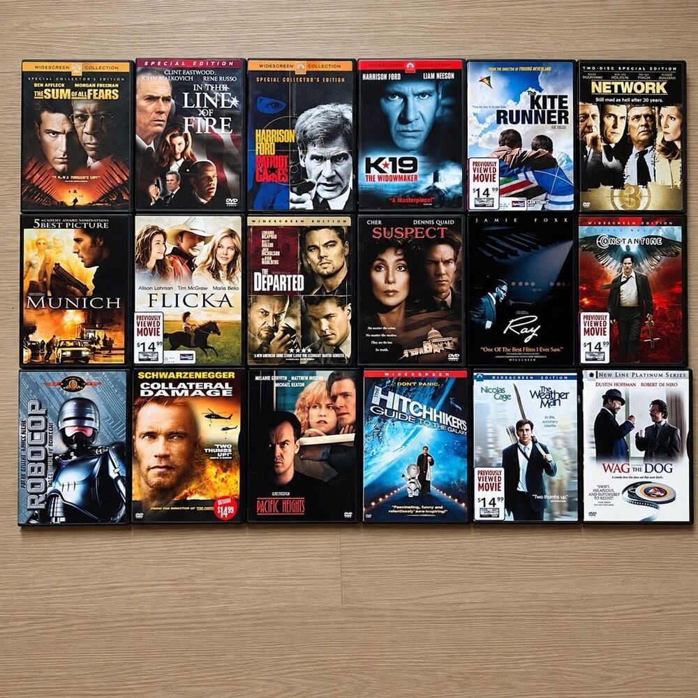 18 DVD Movie Lot Action Drama Thriller Robocop Departed Munich Constantine